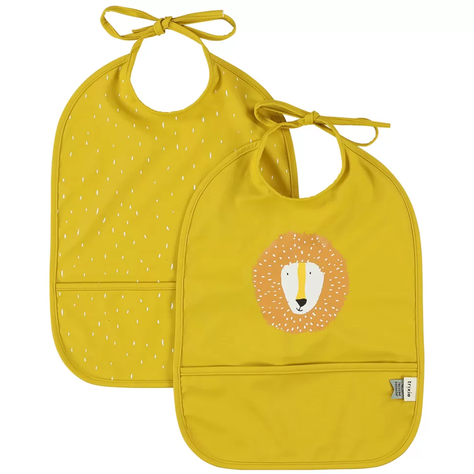 Trixie Baby Bavoir | Repas>Lot de 2 Bavoirs Imperméables - Mr. Lion