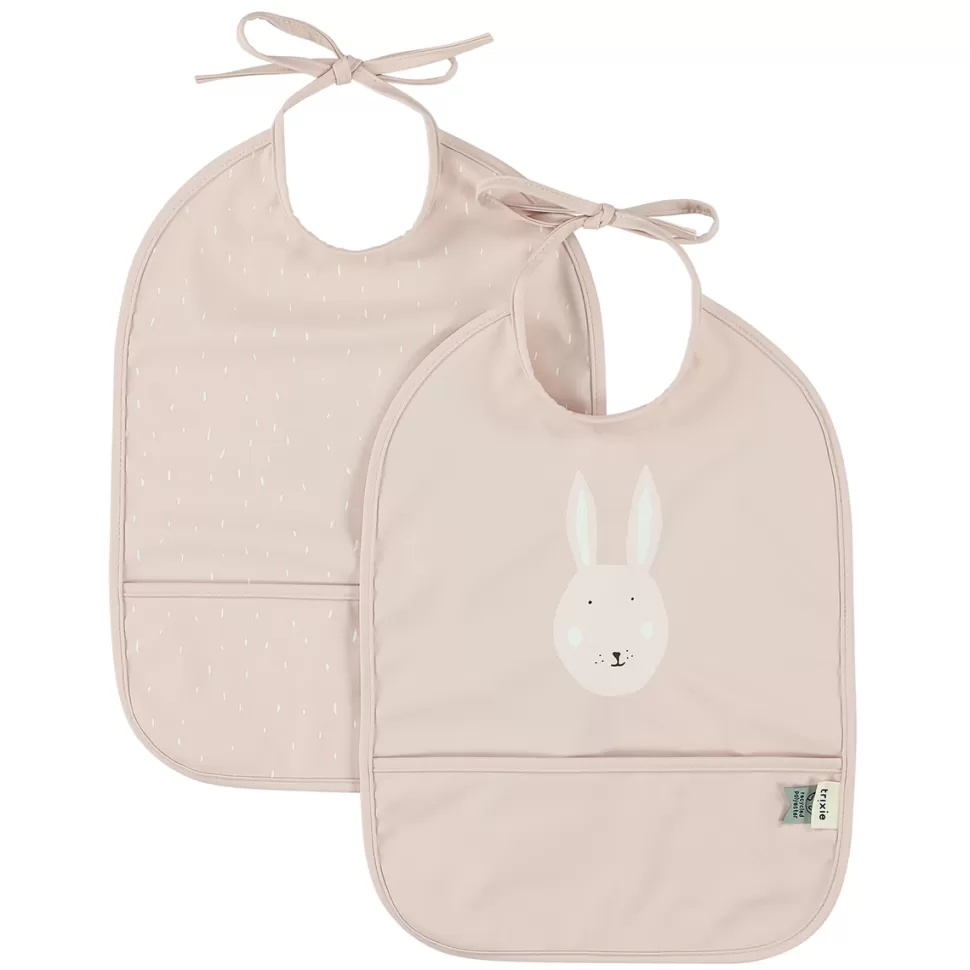 Trixie Baby Bavoir | Repas>Lot de 2 Bavoirs Imperméables - Mrs. Rabbit