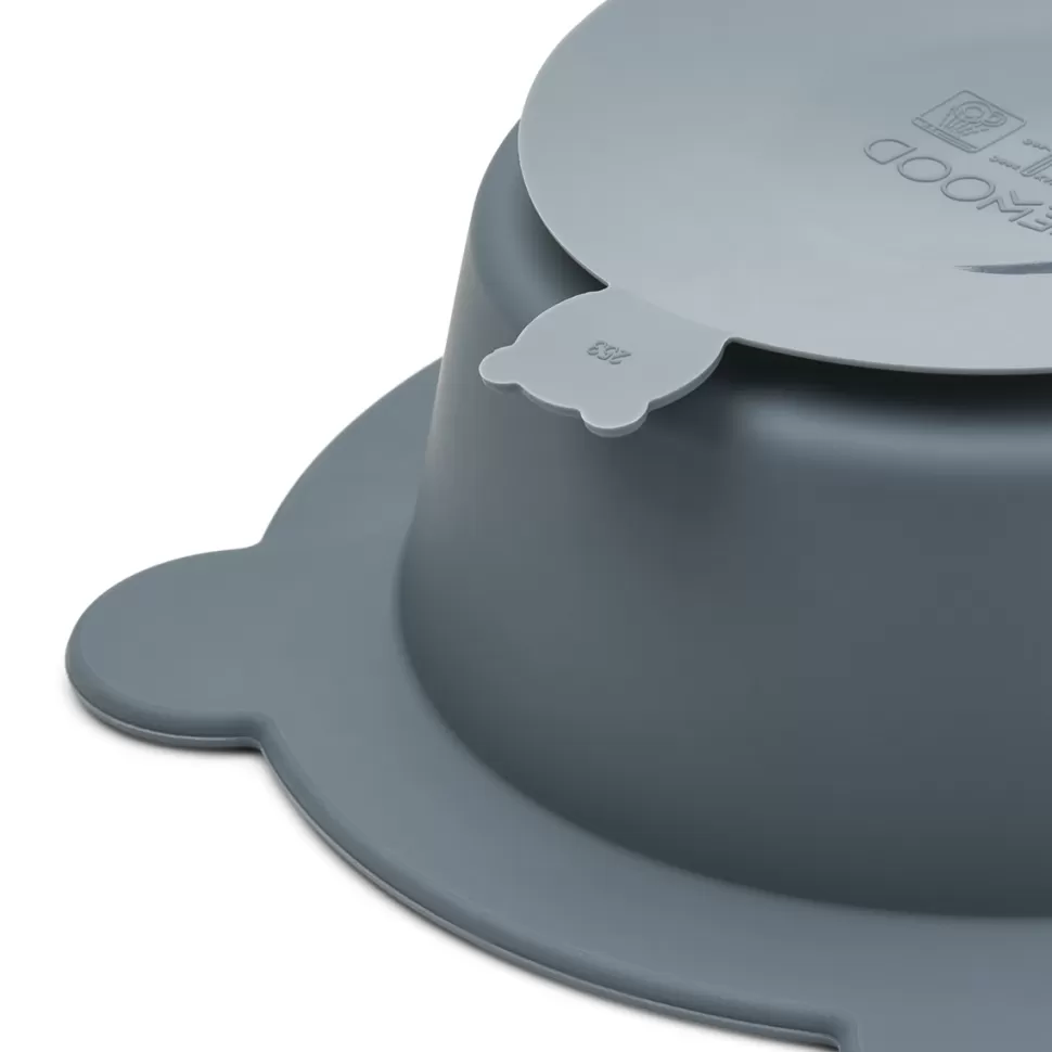 Liewood Repas>Lot de 2 Bols Ventouses Peony - Whale Blue Dove Blue