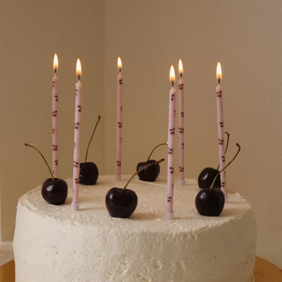 Konges Sløjd Loisirs Créatifs>Lot de 12 Bougies d'Anniversaire - Cherry