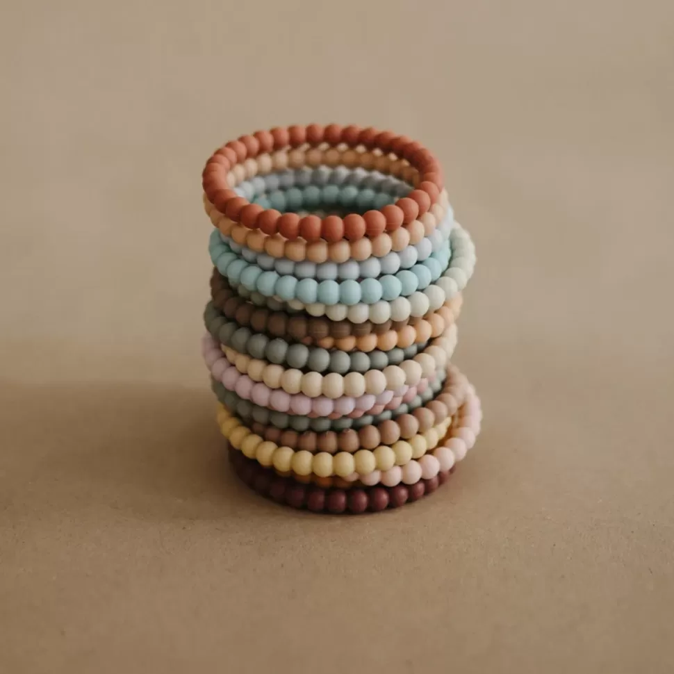 mushie Hygiène & Soin>Lot de 3 Bracelets de Dentition - Green Tea Cool Grey & Sea Salt