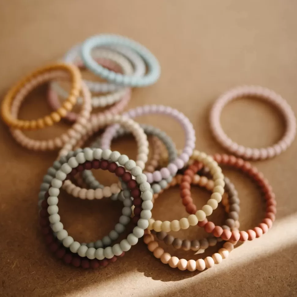 mushie Hygiène & Soin>Lot de 3 Bracelets de Dentition - Green Tea Cool Grey & Sea Salt