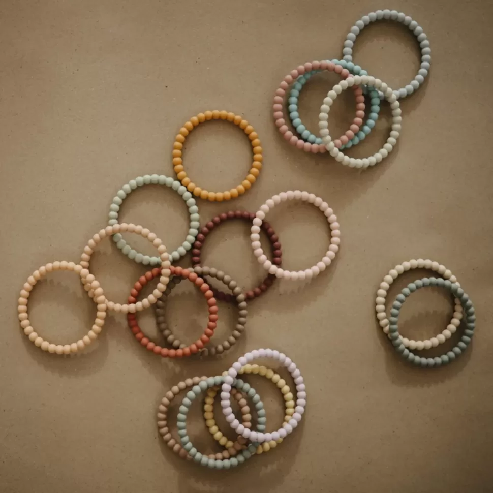 mushie Hygiène & Soin>Lot de 3 Bracelets de Dentition - Green Tea Cool Grey & Sea Salt