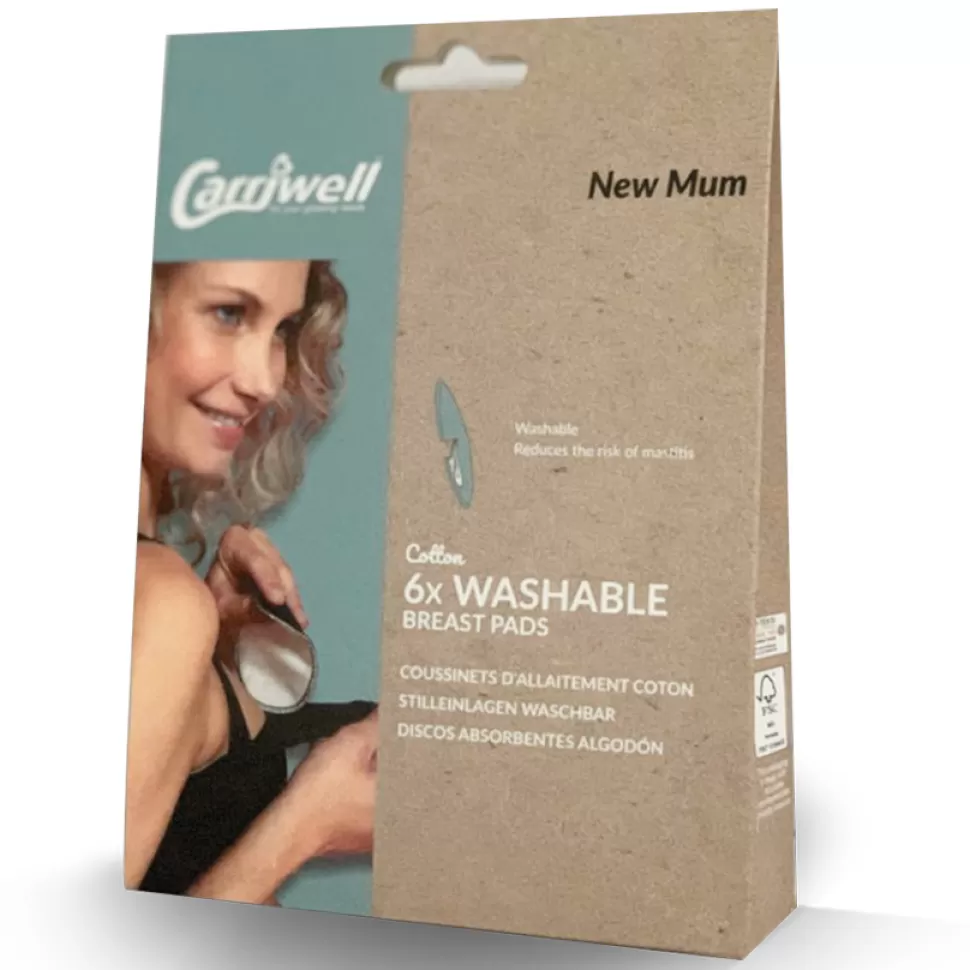 carriwell Allaitement>Lot de 6 Coussins d'Allaitement en Coton Bio Noir - Taille Unique