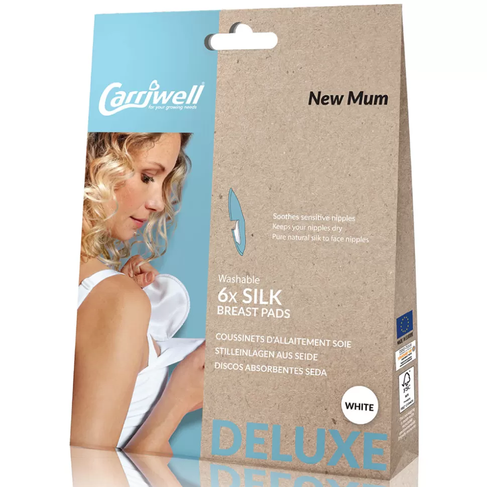 carriwell Allaitement>Lot de 6 Coussins d'Allaitement en Soie Blanc - Taille Unique