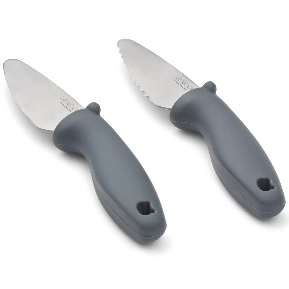 Liewood Repas>Lot de 2 Couteaux d'Apprentissage Perry - Whale Blue