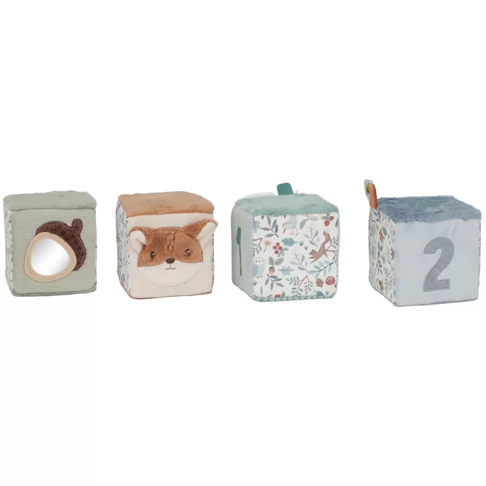 Little Dutch Mes Premiers Jouets>Lot de 4 Cubes Doux - Forest Friends