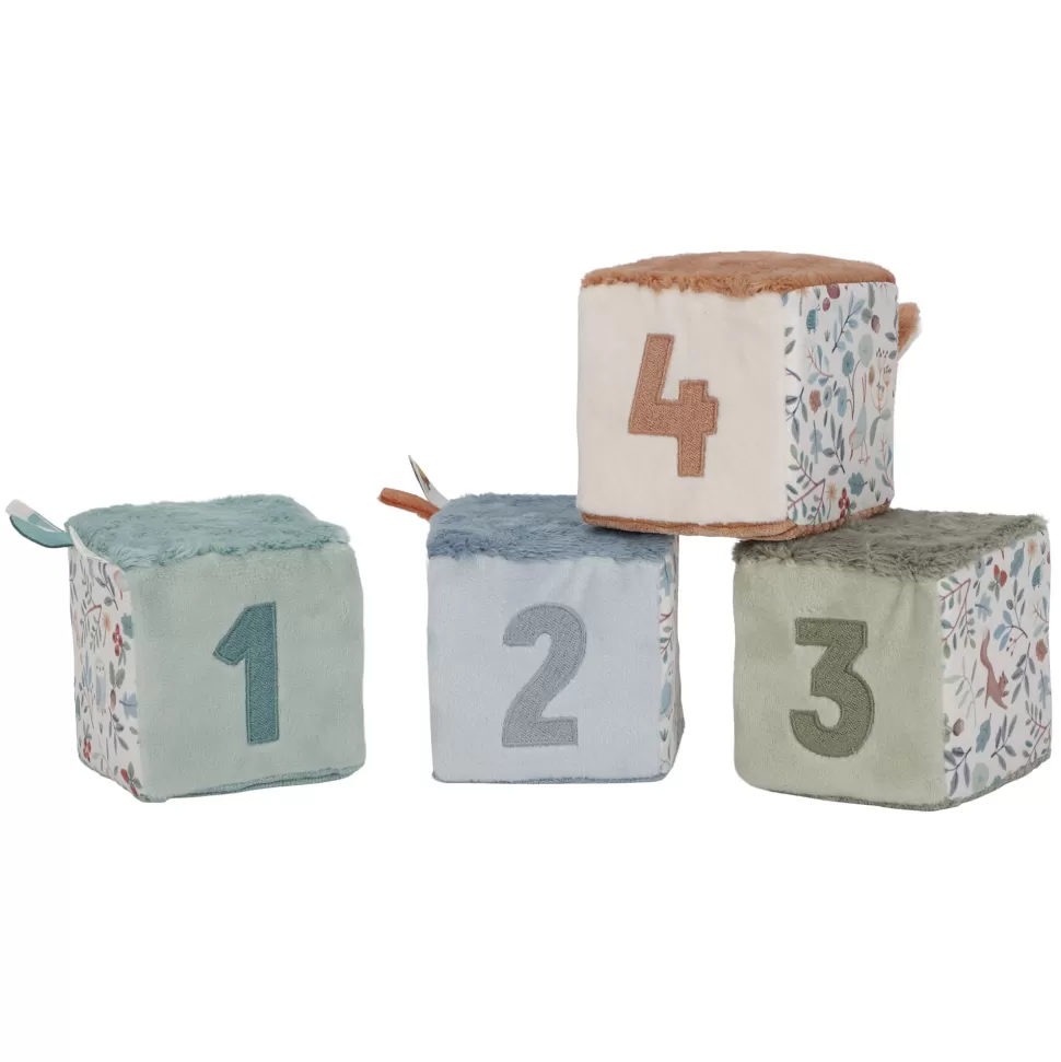 Little Dutch Mes Premiers Jouets>Lot de 4 Cubes Doux - Forest Friends