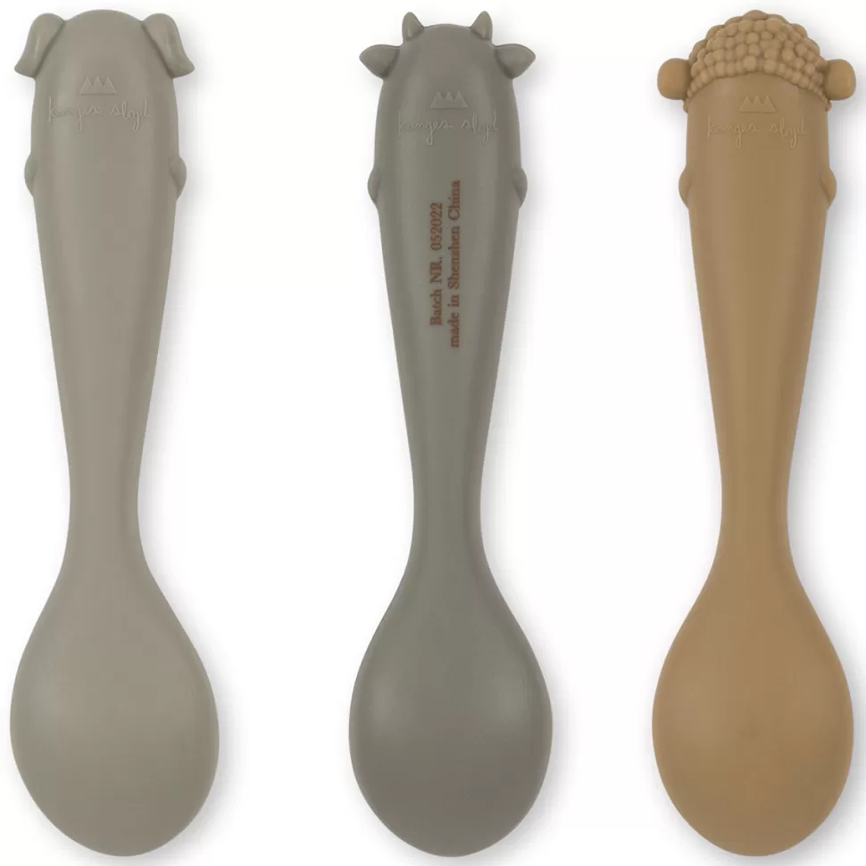Konges Sløjd Repas>Lot de 3 Cuillères Farm - Ocean Mix