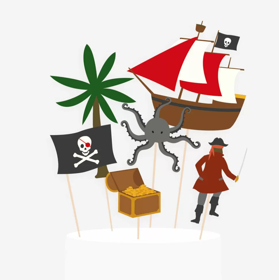 My Little Day Repas>Lot de 6 Décorations de Pirate