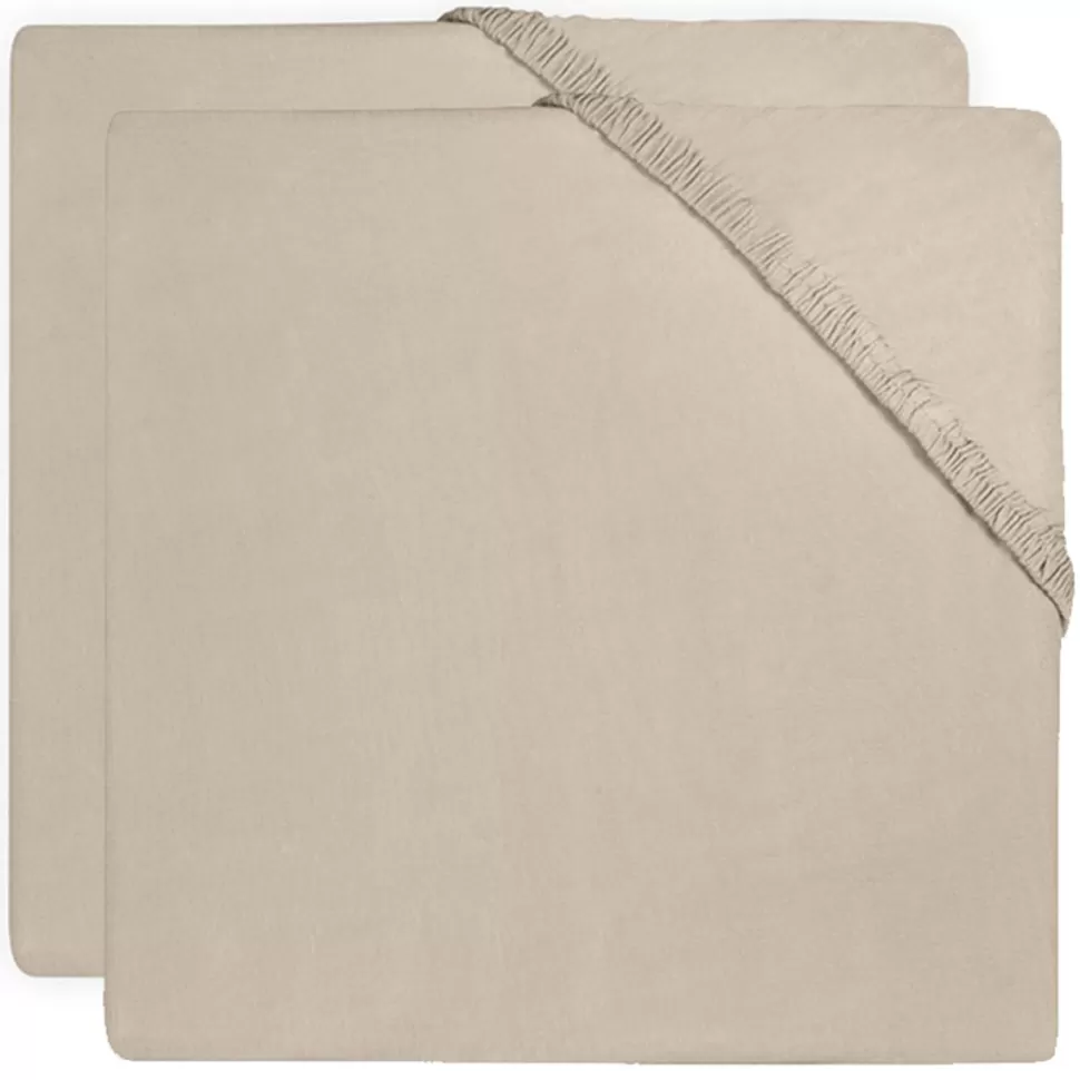 Jollein Literie Bébé>Lot de 2 Draps Housse Nougat - 60 x 120 cm