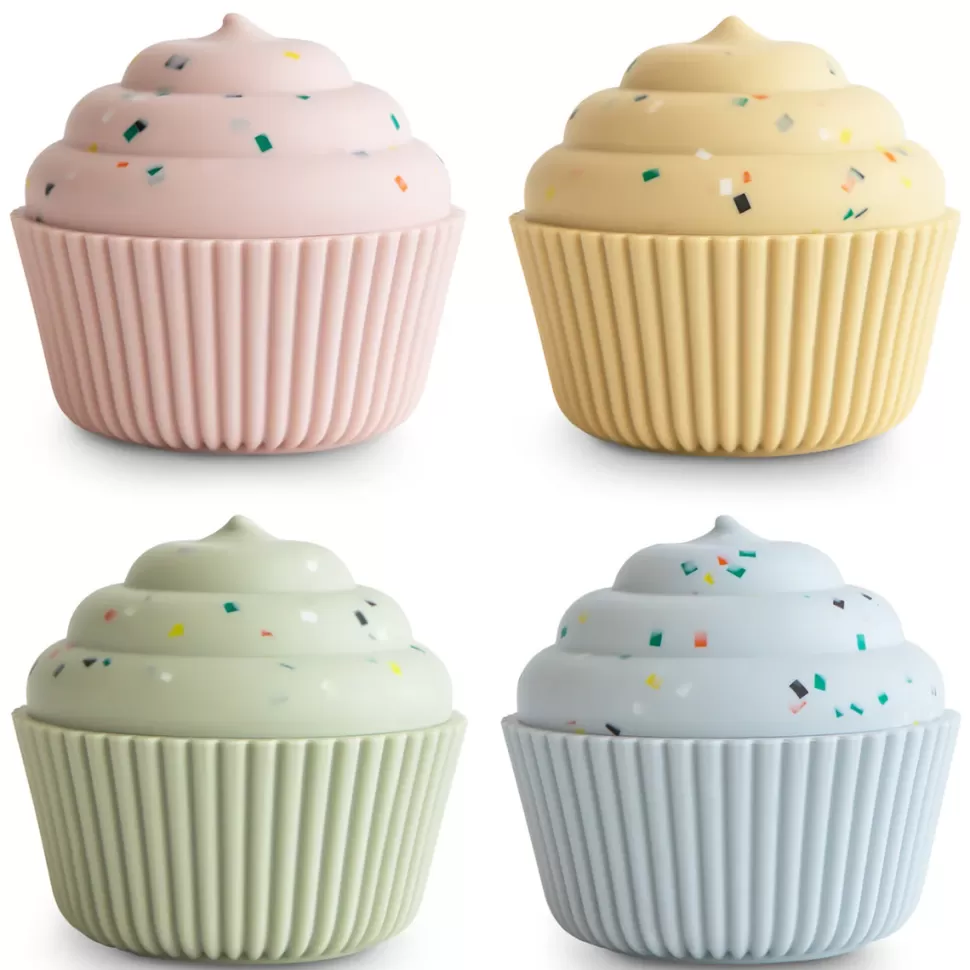 mushie Mes Premiers Jouets>Lot de 4 jouets de bain - Cupcake