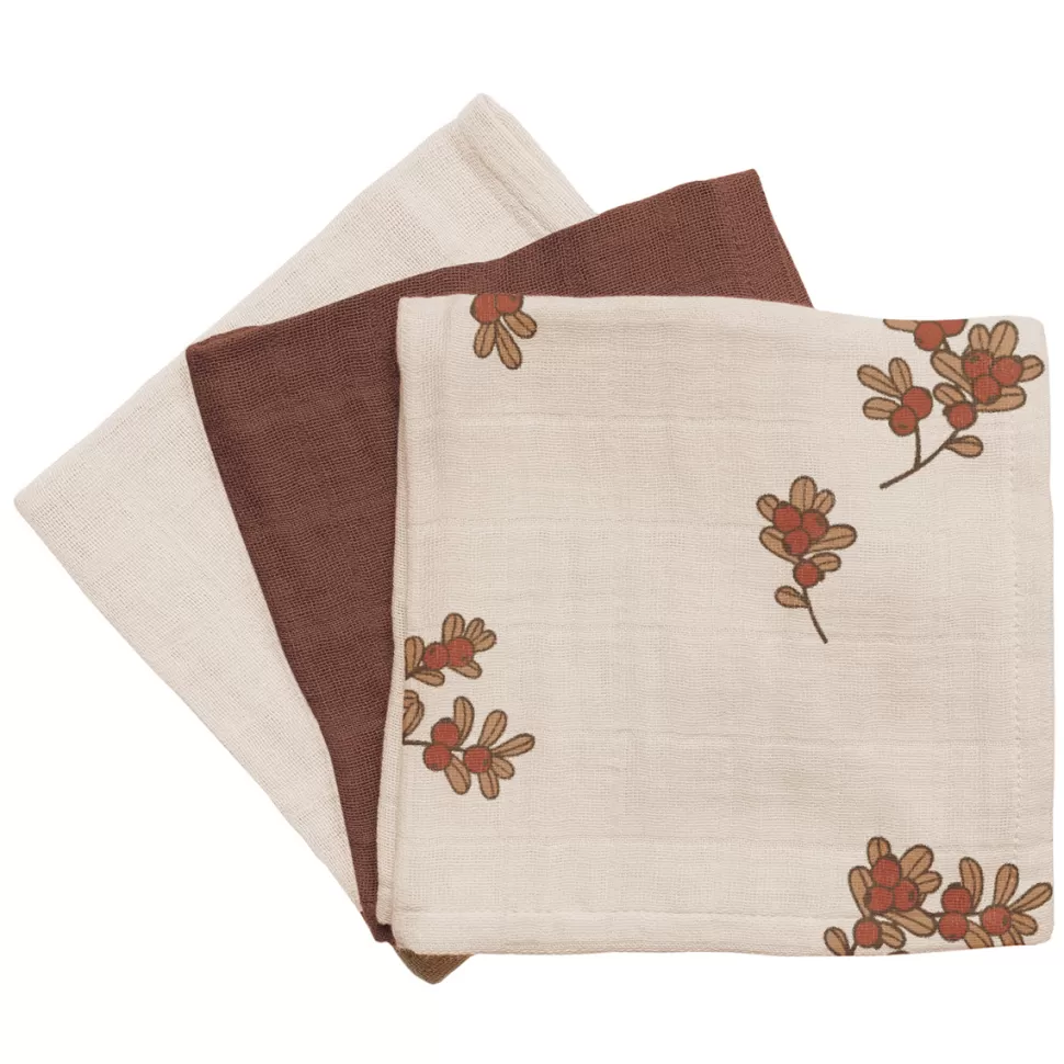 Main Sauvage Textile>Lot de 3 Langes - Airelles
