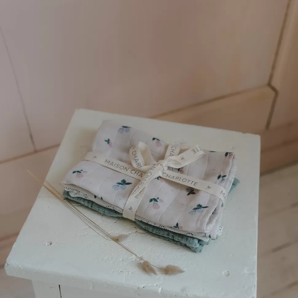 Maison Charlotte Textile>Lot de 3 Langes - Batignolles Multicolore