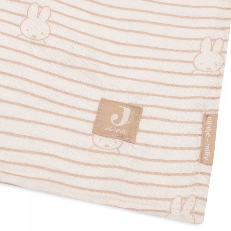 Jollein Textile>Lot de 2 Langes - Miffy Stripe Biscuit
