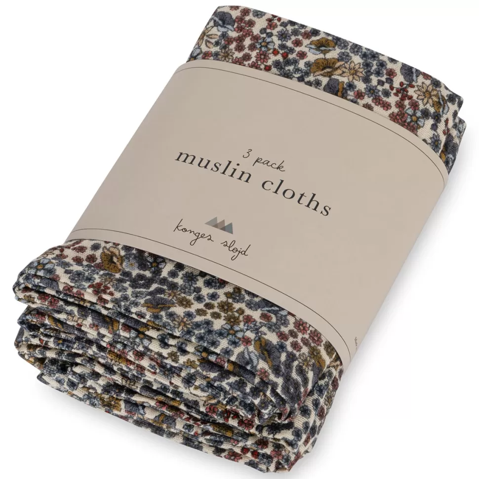 Konges Sløjd Textile>Lot de 3 Langes - Vivi Fleur