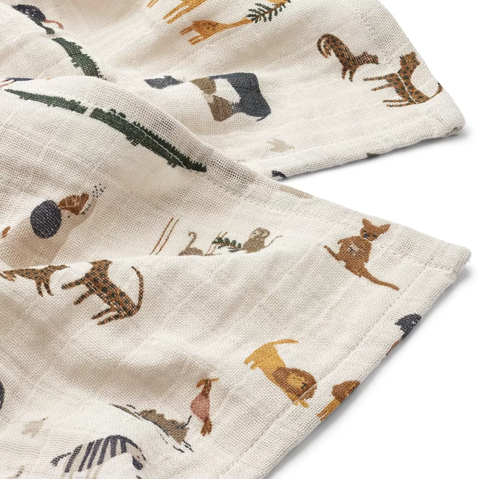 Liewood Textile>Lot de 2 Langes Lewis - All Together Sandy