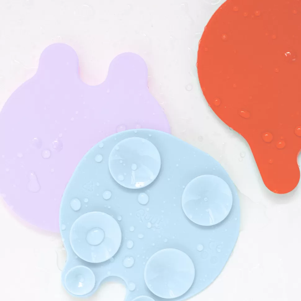 Quutopia Baignoire>Lot de 8 Méduses Antidérapantes Grippi - Bleu et Corail