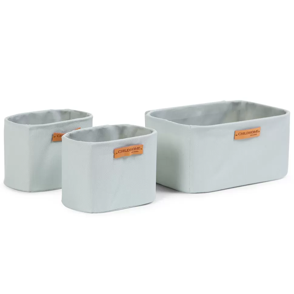 Childhome Rangement>Lot de 3 Paniers à Suspendre - Gris Clair