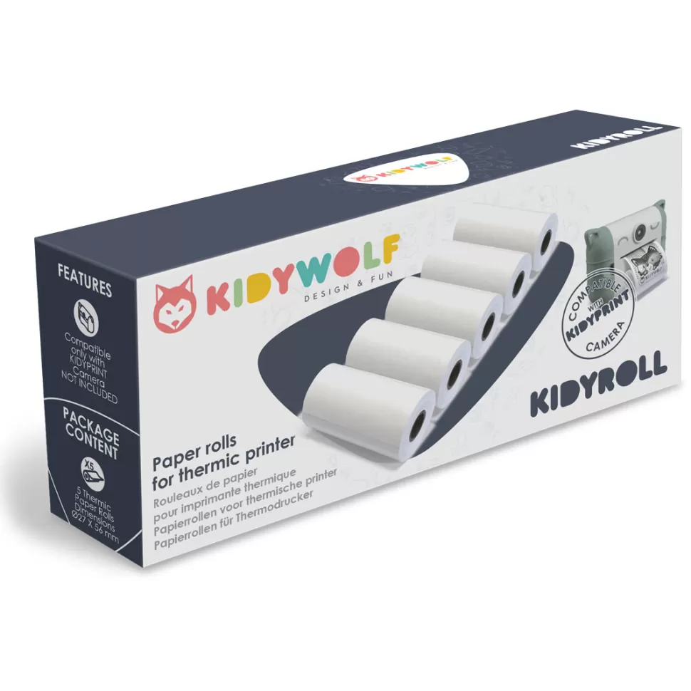 Kidywolf Mes Premiers Jouets>Lot de 5 Rouleaux de Papier Thermique KidyRoll