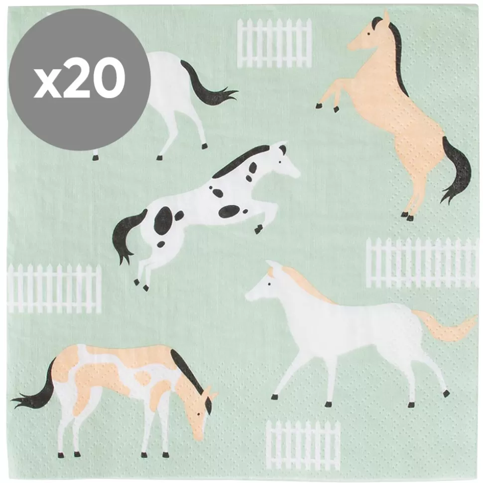 My Little Day Repas>Lot de 20 Serviettes en Papier - Cheval