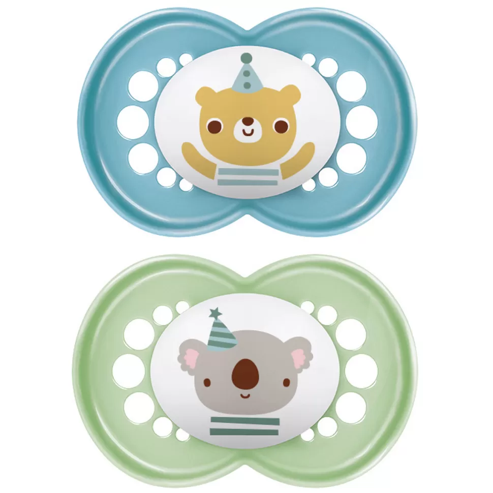 MAM Succion>Lot de 2 Sucettes Original Animaux Ours et Koala - 18 Mois +