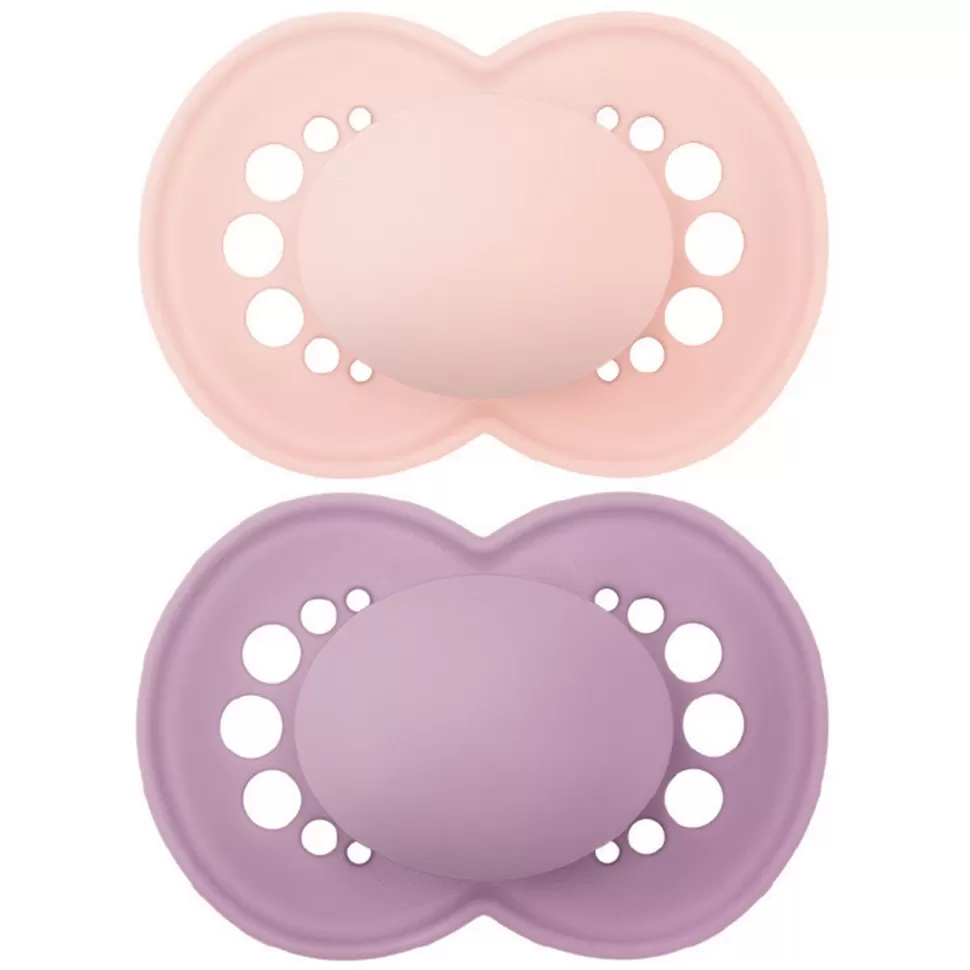 MAM Succion>Lot de 2 Sucettes Original Colors of Nature Unies Rose - 18 Mois +