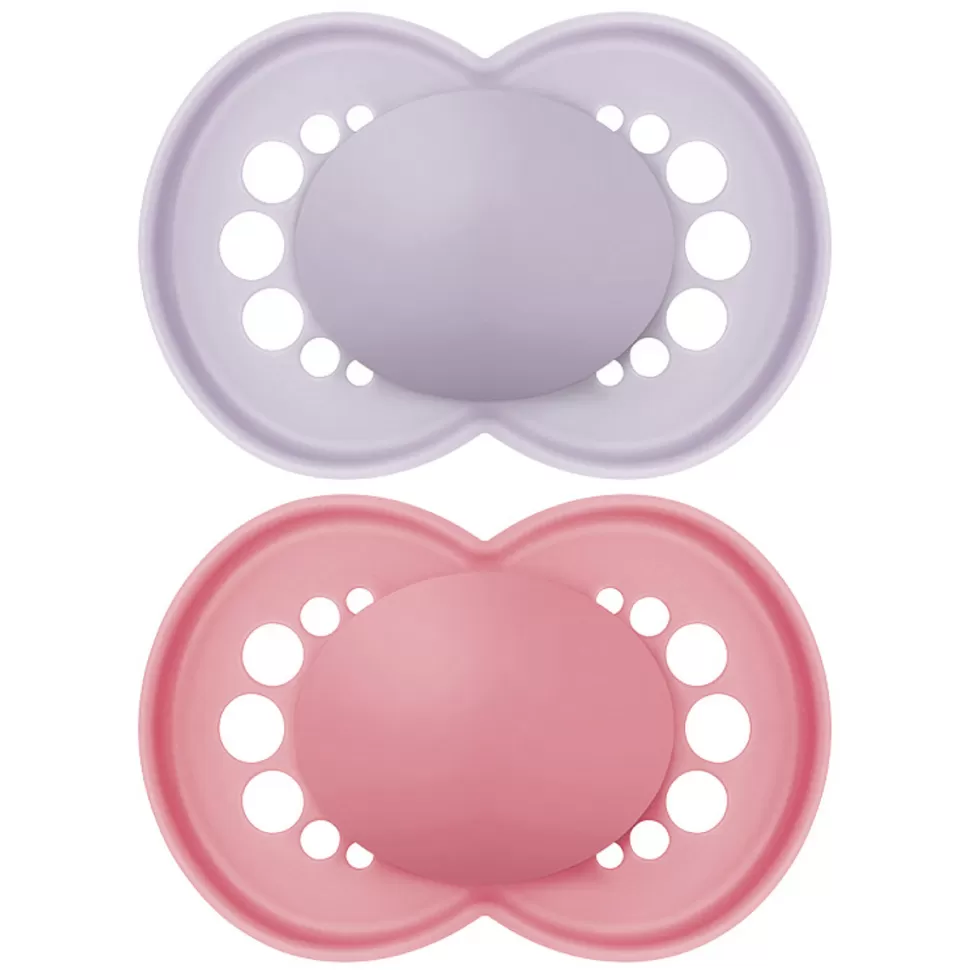 MAM Succion>Lot de 2 Sucettes Original Tendance Violet et Rose - 6 Mois +