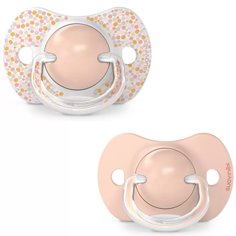 Suavinex Succion>Lot de 2 Sucettes Symétriques SX Pro Dreams Rose - 6/18 Mois