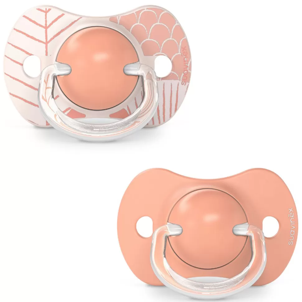 Suavinex Succion>Lot de 2 Sucettes Symétriques SX Pro Dreams Rose - 18 Mois +