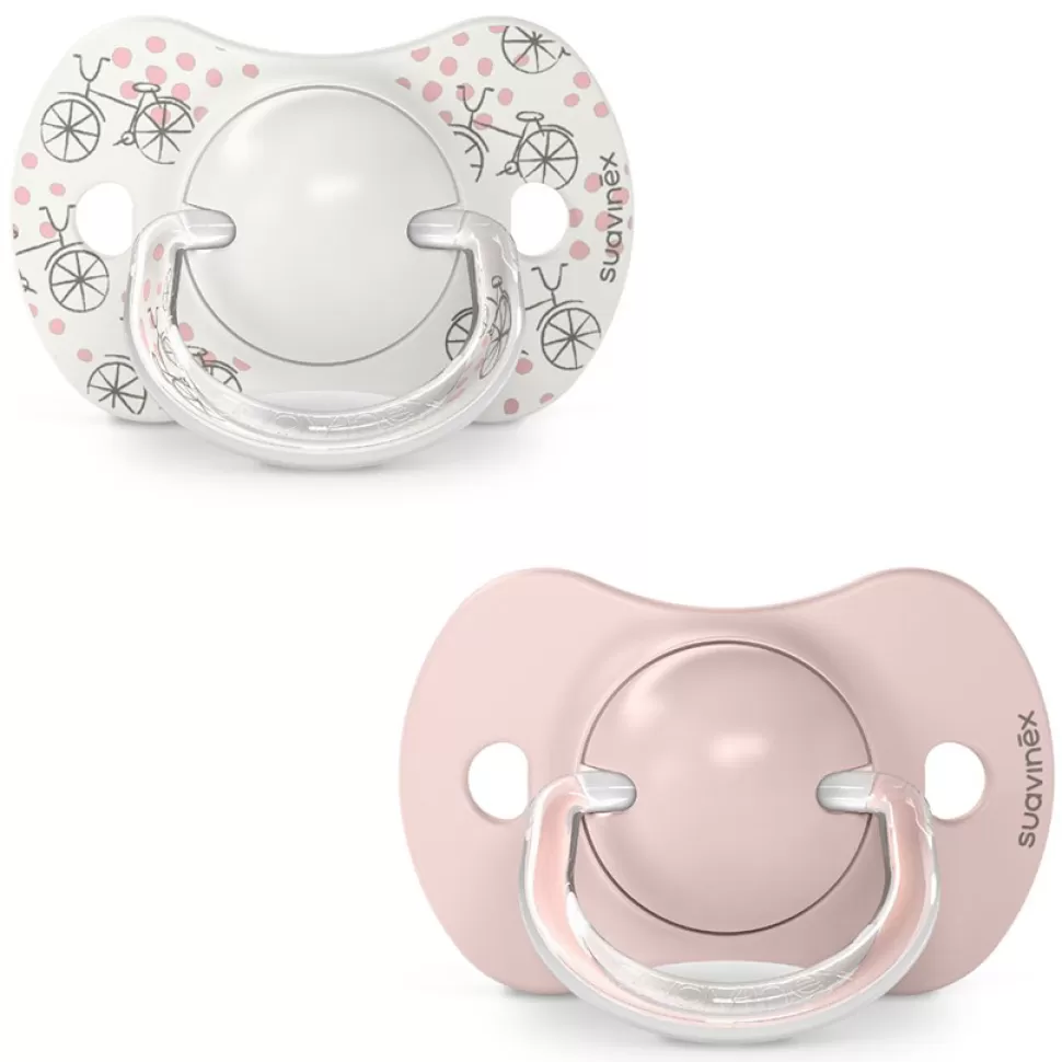Suavinex Succion>Lot de 2 Sucettes Symétriques SX Pro Walk In The Park Rose - 0/6 Mois