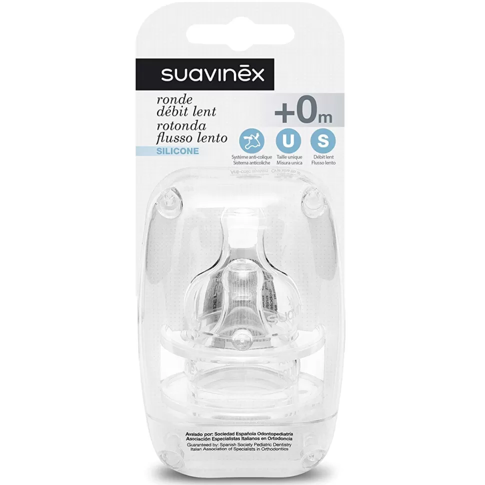 Suavinex Biberonnerie>Lot de 2 Tétines - Débit Lent