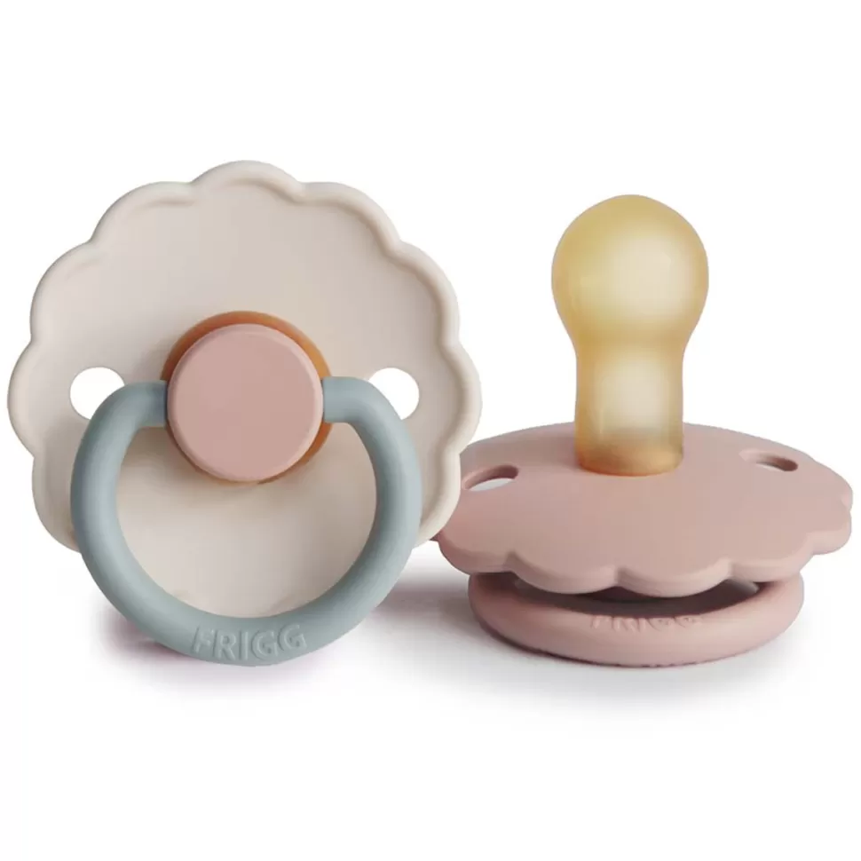 Frigg Succion>Lot de 2 Tétines Daisy Bloom Caoutchouc Blush & Cotton Candy - 0/6 Mois