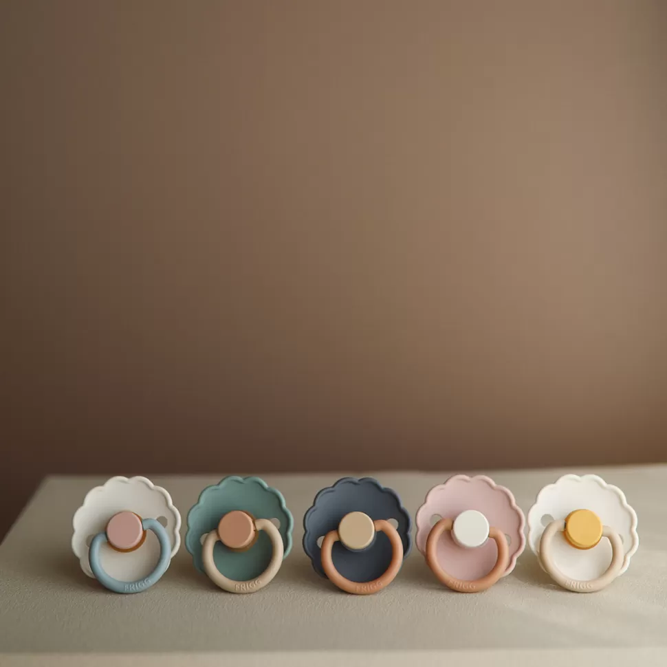 Frigg Succion>Lot de 2 Tétines Daisy Bloom Caoutchouc Blush & Cotton Candy - 0/6 Mois