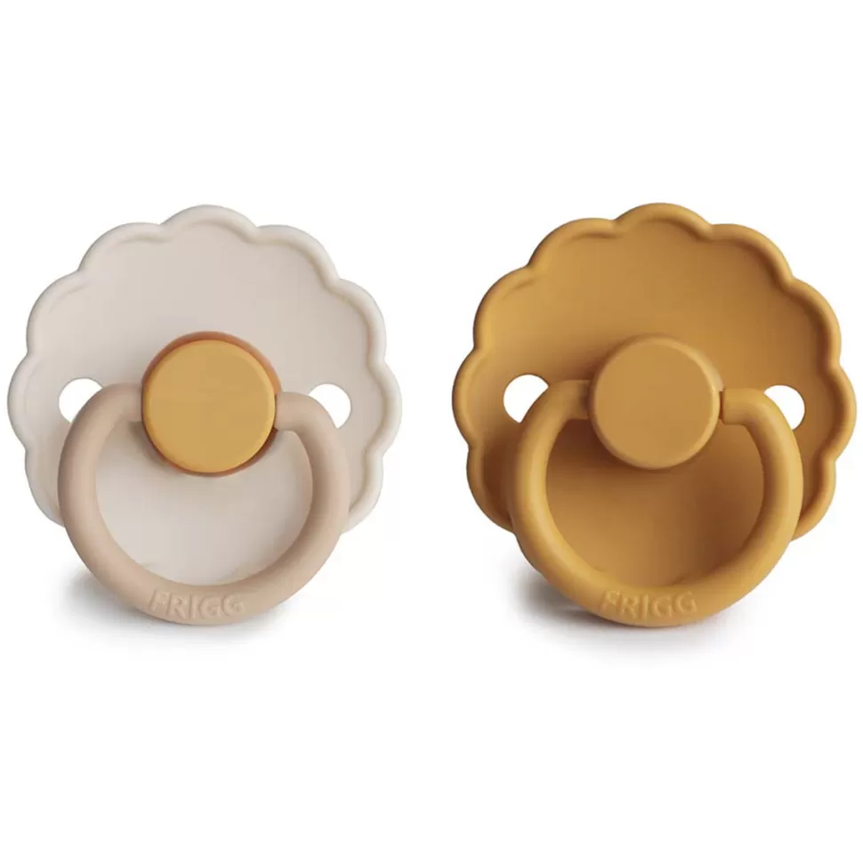 Frigg Succion>Lot de 2 Tétines Daisy Bloom Caoutchouc Chamomille & Honey Gold - 6/18 Mois