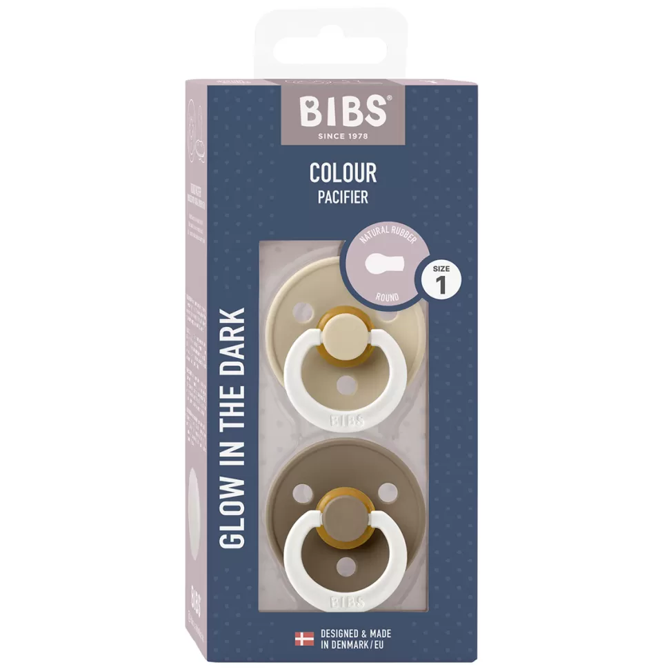 Bibs Succion>Lot de 2 Tétines Night Dark Oak & Vanilla - 0/6 Mois