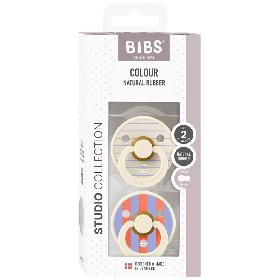 Bibs Succion>Lot de 2 Tétines Rondes Studio Pin Hush Mix Vanilla - 6/18 Mois