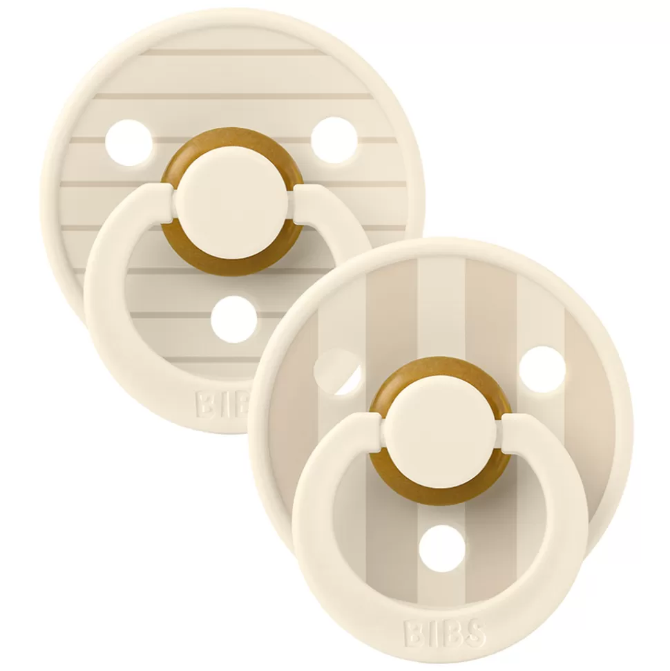 Bibs Succion>Lot de 2 Tétines Rondes Studio Pin Ivory Vanilla Mix - 0/6 Mois
