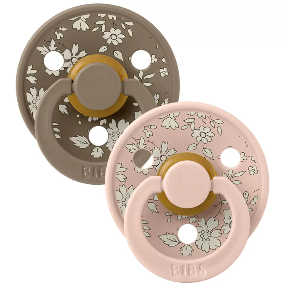 Bibs Succion>Lot de 2 Tétines Rondes x Liberty Capel Blush Mix - 6/18 Mois