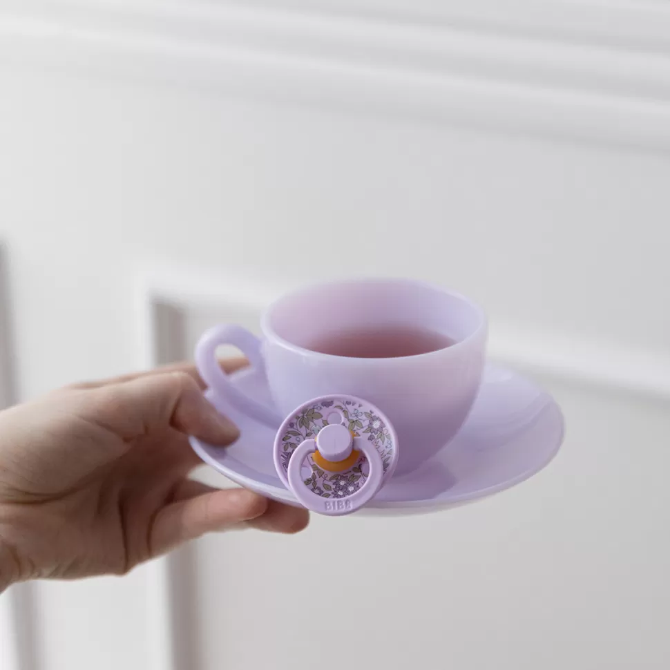 Bibs Succion>Lot de 2 Tétines Rondes x Liberty Chamomile Lawn Violet Sky Mix - 6/18 Mois