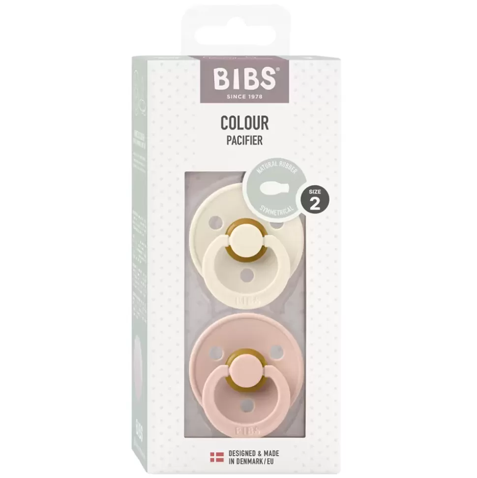 Bibs Succion>Lot de 2 Tétines Symétriques Ivory & Blush - 6/18 Mois