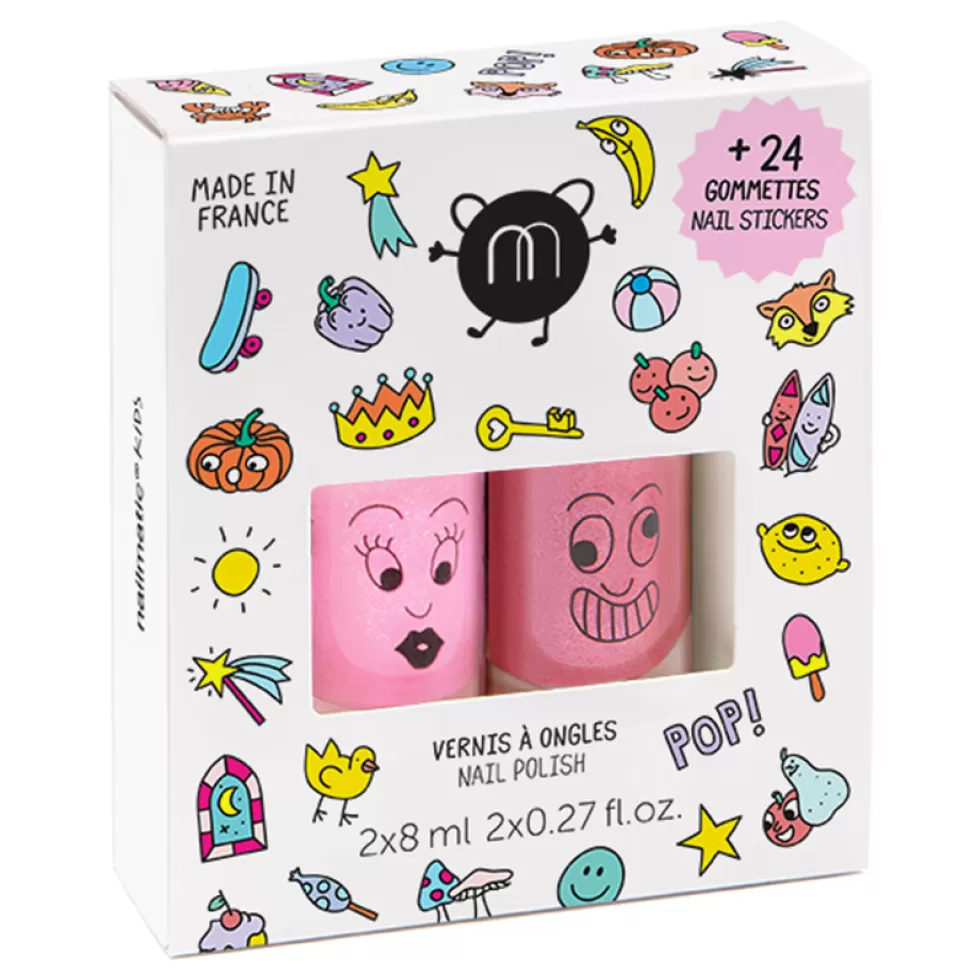 Nailmatic Déguisement & Maquillage>Lot de 2 Vernis à Ongles Biosourcés - Pop