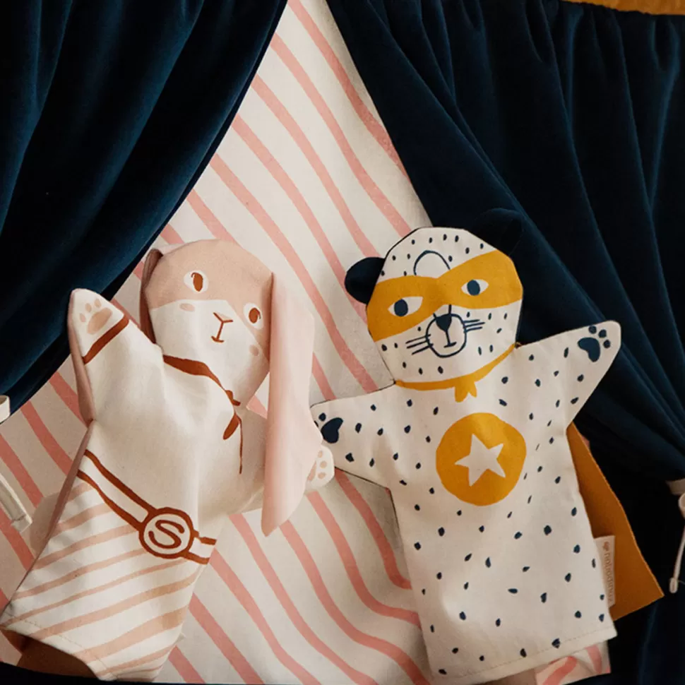 Nobodinoz Marionnette>Marionnette Lapin - Bloom Pink