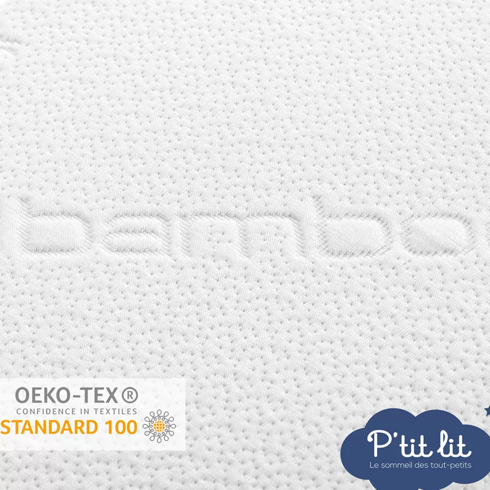 P'tit Lit Literie Bébé>Matelas Mon P'tit Matelas de Couffin Bambou Déhoussable - 32 x 72 cm