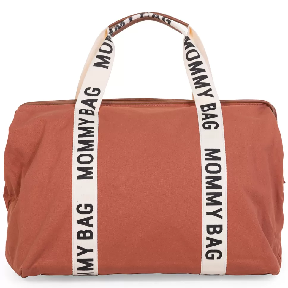 Childhome Sac À Langer>Mommy Bag Large Signature Canvas - Terracotta