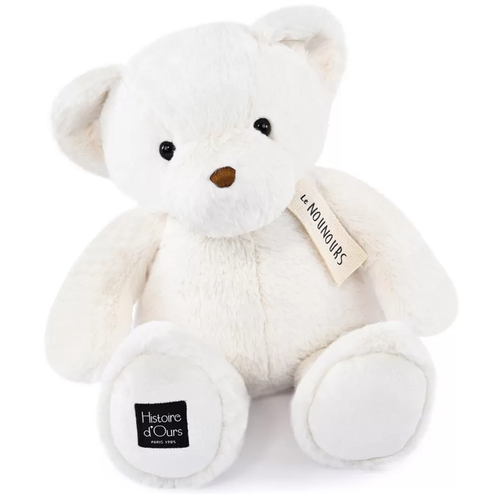 Histoire d'Ours Peluche>Ours en Peluche Blanc - Le Nounours