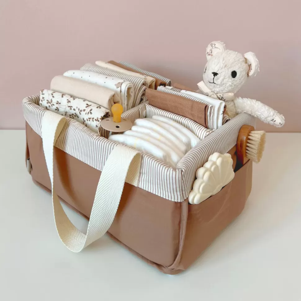 Camcam Copenhagen Rangement>Panier de Rangement - Classic Stripes Camel