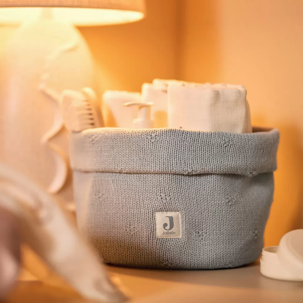 Jollein Rangement>Panier de Rangement Cosy Knit - Sea Green