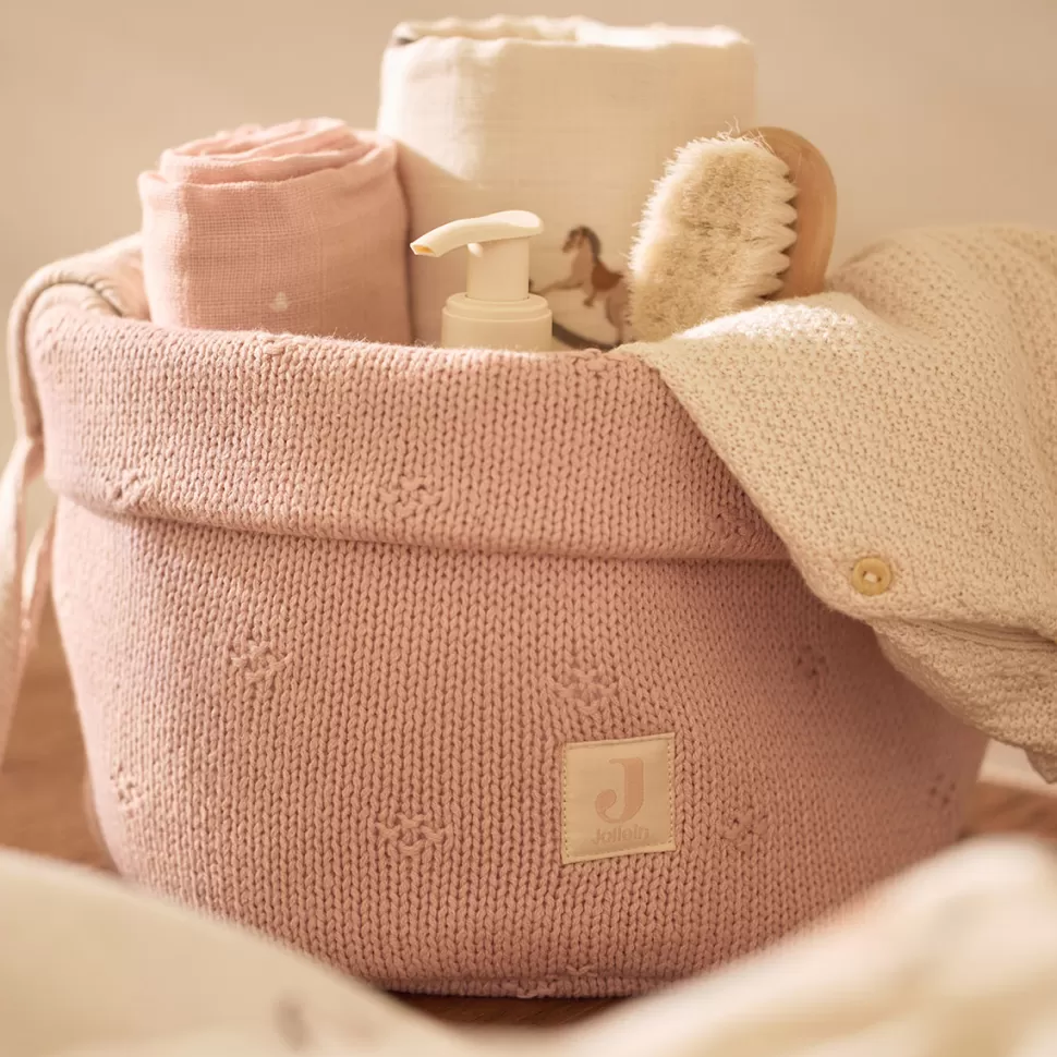 Jollein Rangement>Panier de Rangement Cosy Knit - Wild Rose