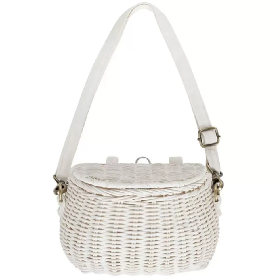 Enfant Olli Ella Bagagerie Enfant>Panier en Rotin Mini Chari - Blanc